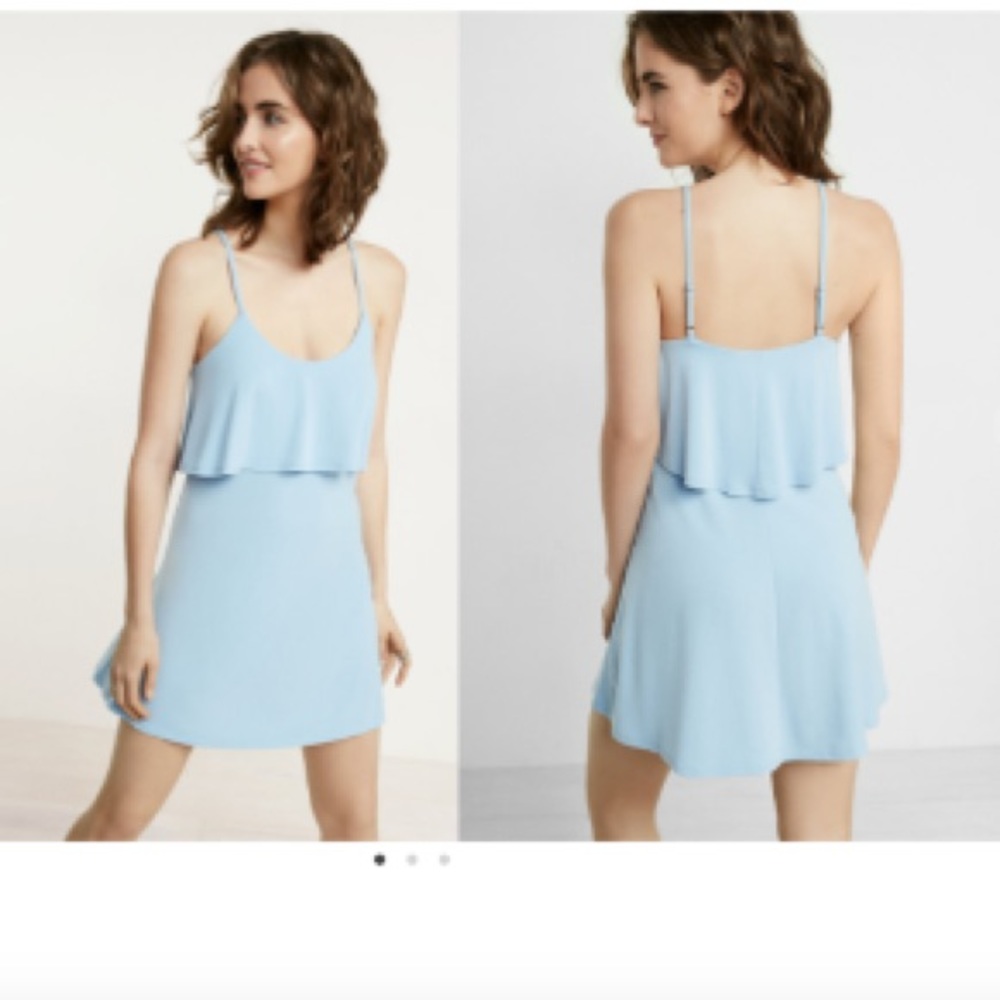 Blue layered dress